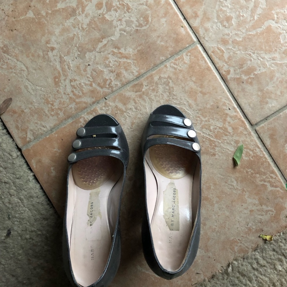 Marc Jacobs studded black leather pumps